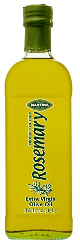 Mantova Rosemary Extra Virgin Olive Oil 34 oz, is accented with fresh rosemary for an aromatic and versatile condiment. Grandâ€™Aroma Rosemary is a wonderful oil that will add a splash of flavour.