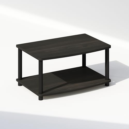 Image of Furinno Turn-N-Tube 2-Tier Printer Table with Storage, Under Desk Printer Stand, Toolless Assembly, for CPU, Work Supplies, Home Office, Espresso