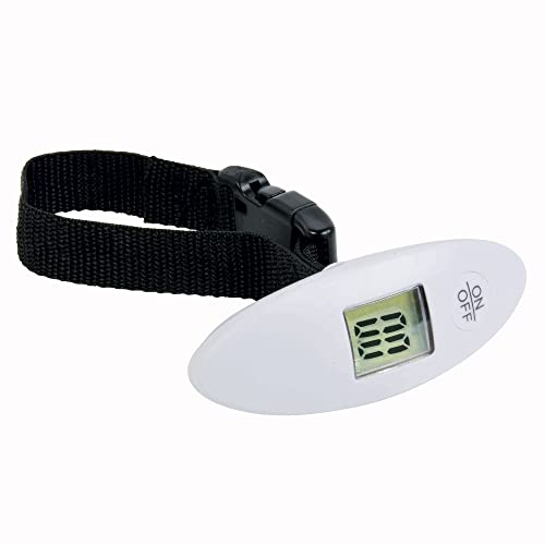 BSSTORE - Mini-Báscula Pesa Maletas Digital, Báscula compacta y portátil de viaje con pantalla LCD con función de tara, Peso máximo 40 kg (88,18 Lb) Batería incluida