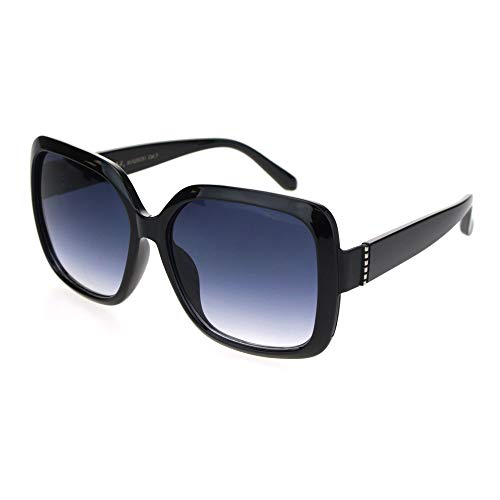 Womens Chic Squared Rectangular Butterfly Plastic Sunglasses