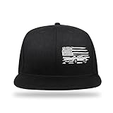 Negi Racing Cars Theme American Flag Trucker Hat, Racing Gifts Adjustalbe Black Snapback Hats for Men Women, Fashion Flat Bill Hats Baseball Cap for Running Workout Party