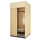 Tragbarer, faltbarer Ankleideraum – mobiler Ankleideraum mit Sichtschutzvorhang, stabiler Basis und Haken – ideal für unterwegs Umziehen und Anprobieren im Innen- und Außenbereich, einfache