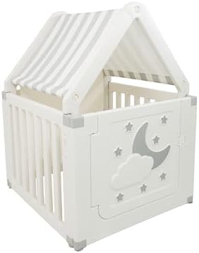 Freso Casinha Estilo Cabana com Cercado Infantil. Ideal para Quartos e Brinquedotecas. Estrutura Resistente, Fácil de Li...