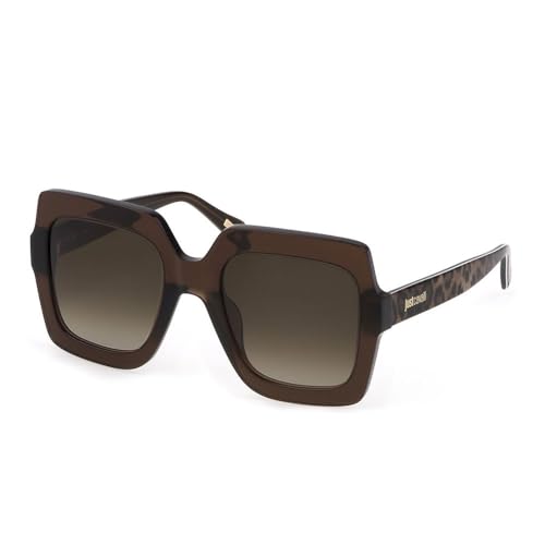 Just Cavalli SJC023 Gafas, Shiny TRANSP.Brown, 53 para Mujer