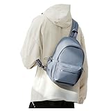 Blue Sling Crossbody Backpack Shoulder Bag for Men Women - Small One Strap Sling Bag Fanny Pack Daypack, Waterproof Nylon Chest Bag for Motorcycle Hiking Travel Gym Sport
