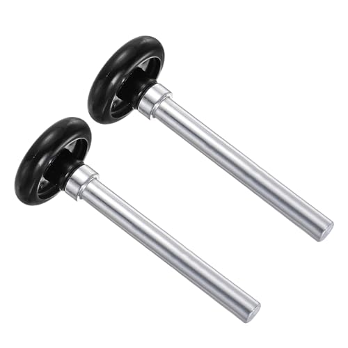 Kozelo 2 Stück Nylon Garagentorrollen - [1,8 Zoll x 4,25 Zoll Stiel] Leise abgedichtete Standard-Garagentorrollen für Garagenbahn 2 Zoll Ersatzverwendung, Schwarz