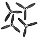 Drone Propeller, Riduci l'impatto 4 pezzi RC Elica di ricambio Professionale forte trazione per Bebop 2(Nero)