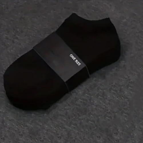 5 Pairs Low-Cut Sports Ankle Socks - Breathable & Comfortable Unisex Short Socks for Spring & Summer - BLACK