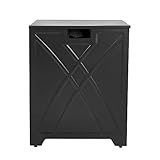 BAIDE HOME Propane Tank Cover, Propane Tank Storage Hideaway Table for Gas Fire Pits, Gas Tank Holder Storage Side Table for 20 lb Propane Tanks - Black