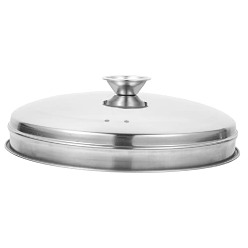 PRETYZOOM Cubierta Acero Inoxidable Para Alimentos Tapa Derretir Queso Salpicaduras Tapa Microondas Cubierta Cúpula Bistec Para Cocina Doméstica Con Asa Ergonómica Fácil De Manejar y