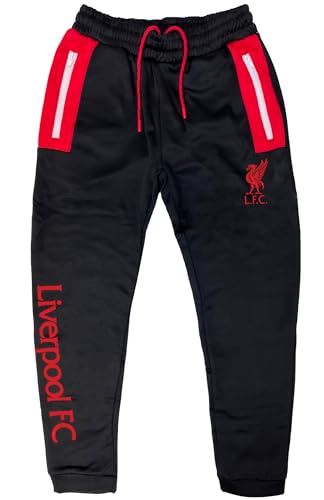 Boy's Compatible Liverpool Sweatpants with Zipper Pockets, Licensed Youth Liverpool Jogger Pants