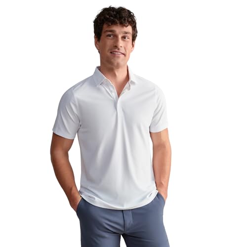 Rhone Men's Regatta Pique Polo - Anti Odor, Moisture-Wicking Lightweight, Golf Polo Shirt for Men...