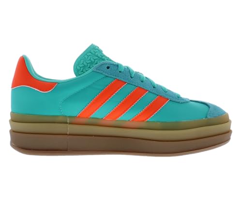 Image of adidas Gazelle Bold Womens Shoes Size 6.5, Color: Mint Rush /Impact Orange /Mint Rush-Green