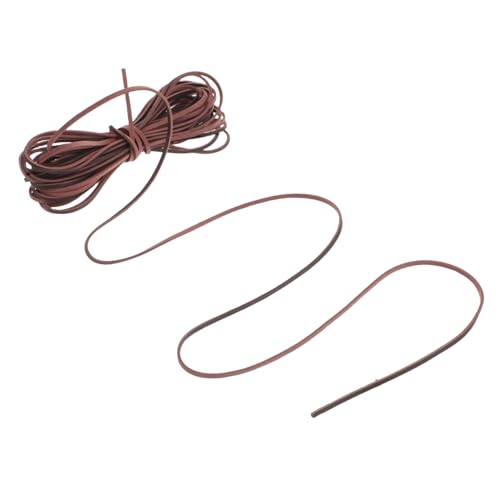 KALLORY Flat Leather Rope 10 Yards 3mm Fake Leather Cord for Shoelace Jewelry Making DIY Projects Braiding Handmade Bracelets