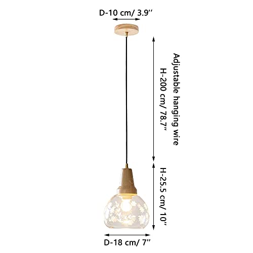 Pendentif éclairage de qualité supérieure en verre transparent E27 - 3