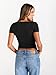 Trendy Queen Womens Boat Neck Tops Short Sleeve T-Shirts Slim Fitted Compression Summer Y2k Basic Clothes 2025 Black 2XL