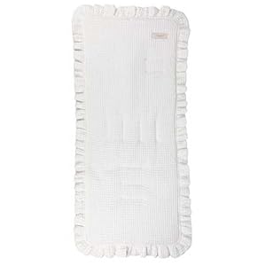 Colchoneta Universal Transpirable para Silla de Paseo – Compatible -Bugabo - Jané, Inglesina, Easywalker, Kinderkraft, UPPAbaby – Funda de Verano para Carrito de Bebé (Arneses no, Waffle blanco)