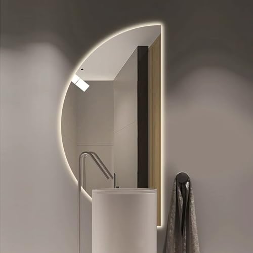 ZYBOWAYL 80cm ~܂~߃oX[~[ 100cm 120cm t[X X}[gLED 3Fϋ obNCg~hHDEH[~[ Vj zj(Right Cut,39x20in)