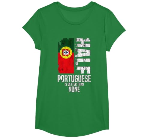 Portugal Tshirt, Portuguese Clothes, Portugal Shirts Women T-Shirt, Girls, Kelly Green, Large