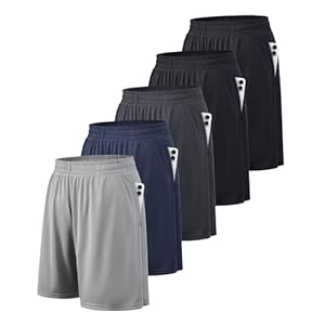 BALENNZ Athletic Shorts for Men with Pockets and Elastic Waistband Quick Dry Activewear