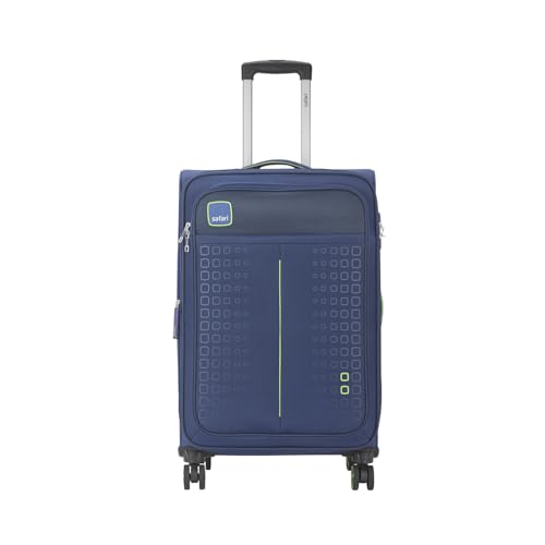 Image of Safari Flexa 59 Navy Trolley Bag with Dual Wheels