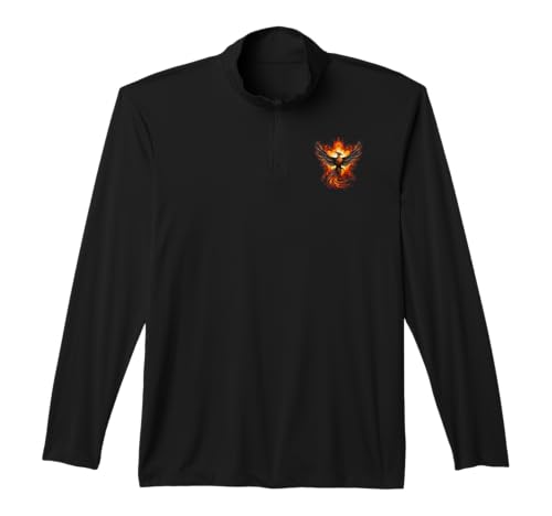 Fire Phoenix Bird Phoenix Rising Rejuvenation Phoenix Reborn Performance Quarter-Zip