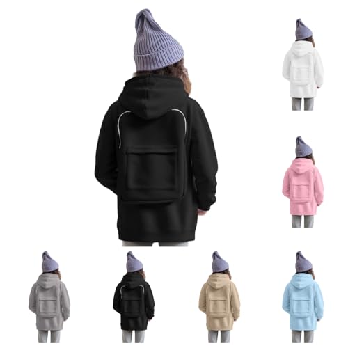 Hoodie for Girls Zip Up Hoodies With Backpack Long Sleeve Lightweight Travel Sweatshirts Teen Fall Clothes with Pockets