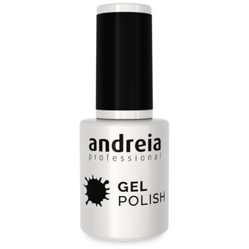 Andreia Vernis Gel Semi-Permanent pour Lampe UV/LED - Vernis Ă Ongles Couleur Intense Tenue 4 Semaines pour French Manucure - Couleur 240 Noir - Nuances de Noir et Nuit - 10 ml