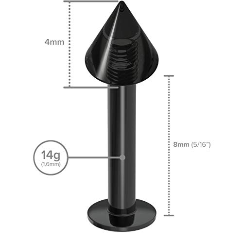Bling Piercing BQLBRT14G4CNACTR-BLACK8MM
