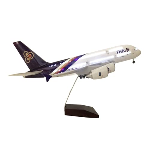 Avión miniatura Thai Airways A380 réplica metálica estable que no se deforma