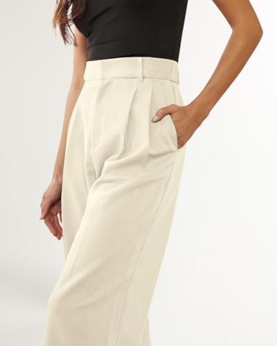 NIMIN Wide Leg Dressy Pants High Waisted Work Business Casual Slack 2025 Summer Flowy Palazzo Trousers with Pockets3