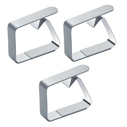 COLLBATH 3 Piezas Pinzas Sujetamanteles de Acero Inoxidable Ajustables de Clips Antideslizantes para Manteles Gruesos Hogar Restaurante Bodas y Exteriores