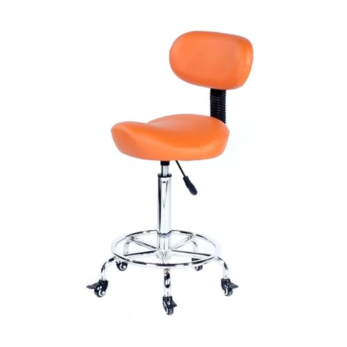 Tabouret pivotant de salon design épuré avec structure chromée