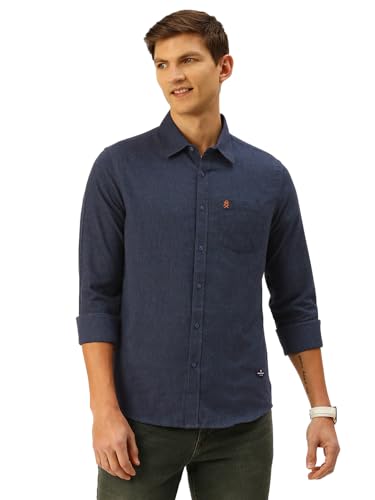 Image of Thomas Scott Men Classic Slim Fit Cotton Casual Full Sleeves Shirt