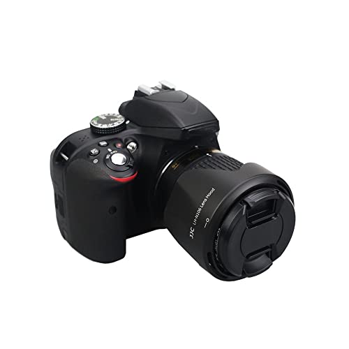 JJC Punta Reversible para Lente Bayoneta Compatible con Nikon AF-P DX Nikkor 18-55mm F3.5-5.6G VR y AF-P DX Nikkor 18-55mm F3.5-5.6G Lente para Cámara Nikon D3500 D5600 D7500 Reemplazo para Nikon HB-N106 miniatura 3