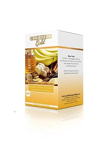 Caribbean Gold Fruit and Herbal Teas (Ginger, Honey, Banana, Cinnamon & Vanilla)