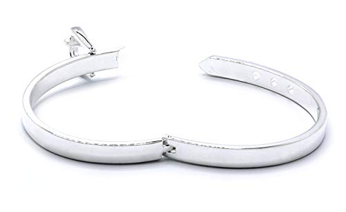 MARSHAL METAL Fashion Bangle High Polished Silver Plated Bangle Bracelet4