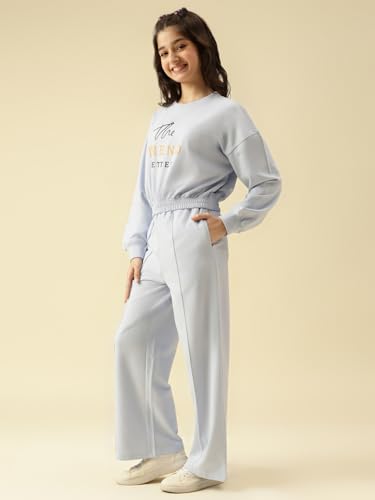Image of Li'l Tomatoes Girls Tracksuit Set| Winter Looper Sweatshirt with Pajama| Kids Casual Co-Ord Set| 9-16 Years