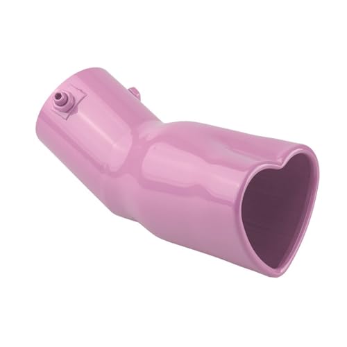 tpnidaii 車外用品 下向き式 マフラー カッター 心形 排気管 エキゾーストチップ マフラー パイプ テールパイプ径38-53mm適応 口径2.5インチ 大口径 外装 パーツ ドレスアップ カスタム ステンレス製 (ピンク)