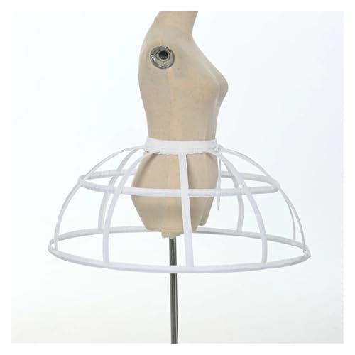 Women Hoop Skirt Crinoline Skirt Petticoat Bustle Ball Gown Dress White2