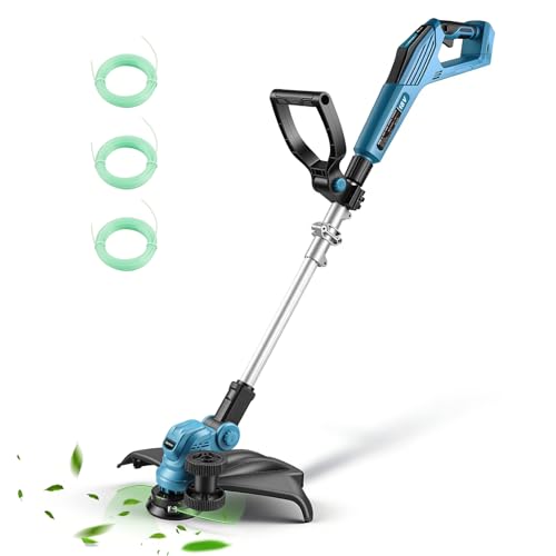 ZUYIYI 15' Cordless String Trimmer & Lawn Edger for Makita 18V Battery(NOT Included), Electric Weed Wacker Auto Line Feed, Sidewalk Edger Weed Eater for Landscaping, Lawn with 4 Line Spools