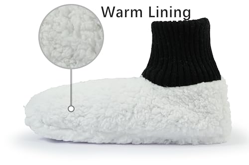 Image of BenSorts Men Fuzzy Slipper Socks with Grippers Non Slip Indoor House Socks Christmas Gifts