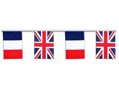 Guirlande France Royaume-Uni 6m pour animer vos fetes franco-britanniques