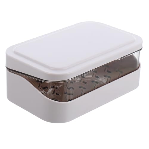 PLAFOPE Jabonera con Tapa para Baño, Caja para Jabón Sólida Plato Escurridor, Estuche Doméstico Resistente al Agua para Mantener Jabón Seco y Ordenado