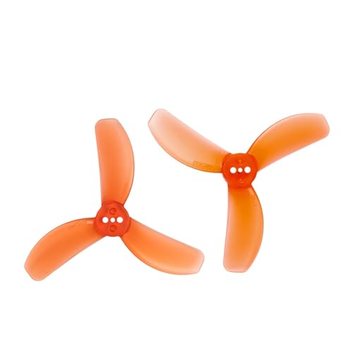 Hélice tripale 2.8 pouces de haute précision en polycarbonate rigide orange