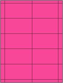500 Label Outfitters® Laser and Inkjet Printable Bright Pulsar Pink Business Cards