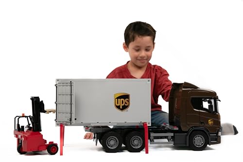Bruder 02828 Mack Granite Ups Logistics Truck With Forklift Vehicles - Toys thumb #7