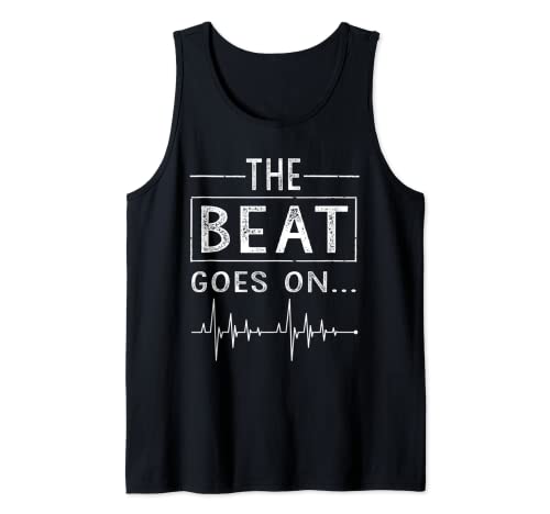 The Beat Goes On Heartbeat Rehabilitación después de la cirugía Corazón OP Camiseta sin Mangas