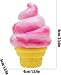 Ice Cream Squeeze Squishy, Ice Cream Cone Squishy, Slow Rise Sensory Fidget Toy, Easter Basket Stuffers Party Favors Summer Sensory Stress Relief (Blue)