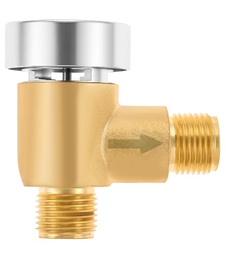 Image of 571-VAC-CHK-A RV Vacuum Breaker Check Valve, Brass RV Backflow Preventer, Camper Trailer Flusher Tank Valve for Black Tank System,1 /2 DN Male